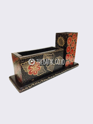 Souvenir Card Holder Unik Kerajinan Kayu Batik