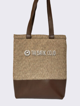 Souvenir Tas Totebag Jinjing Bahan Goni Kulit