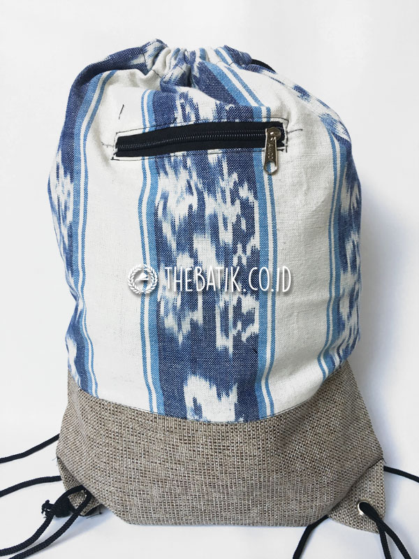 Souvenir Tas Serut Drawstring Bag Tenun Goni