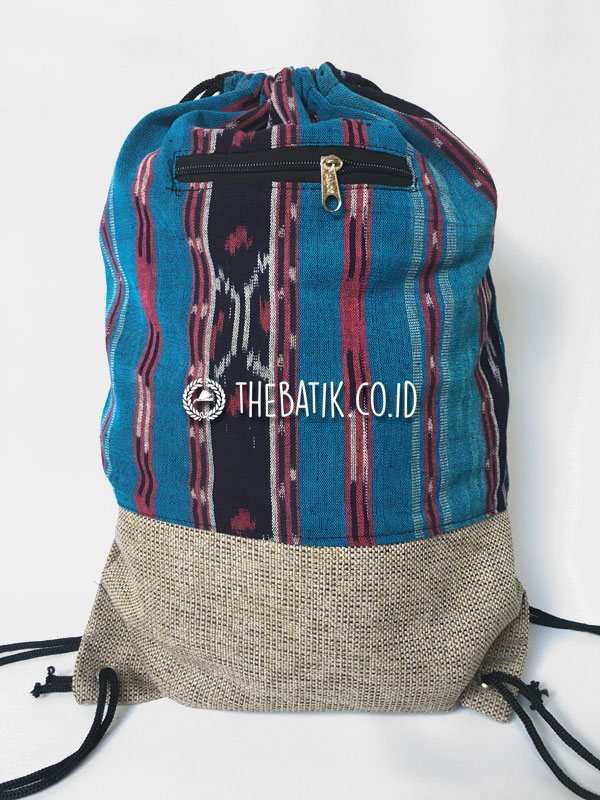 Souvenir Tas Serut Drawstring Bag Tenun Goni