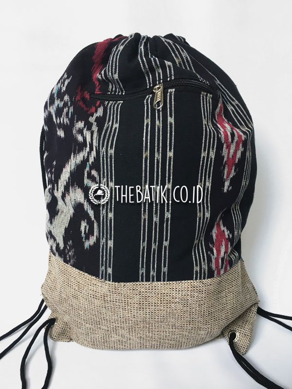 Souvenir Tas Serut Drawstring Bag Tenun Goni