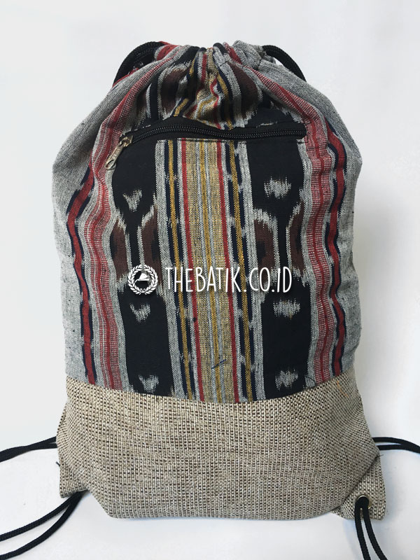 Souvenir Tas Serut Drawstring Bag Tenun Goni