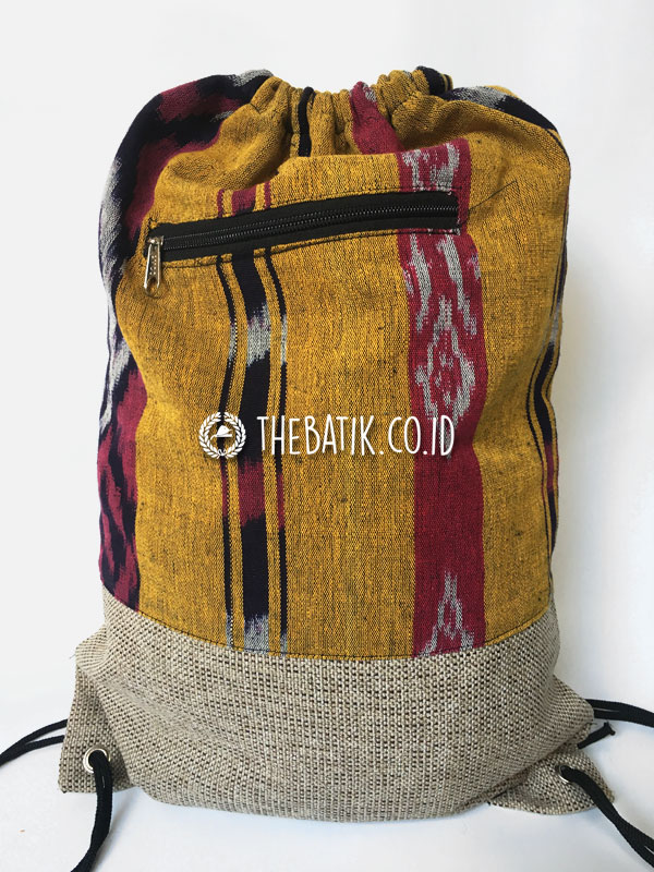 Souvenir Tas Serut Drawstring Bag Tenun Goni