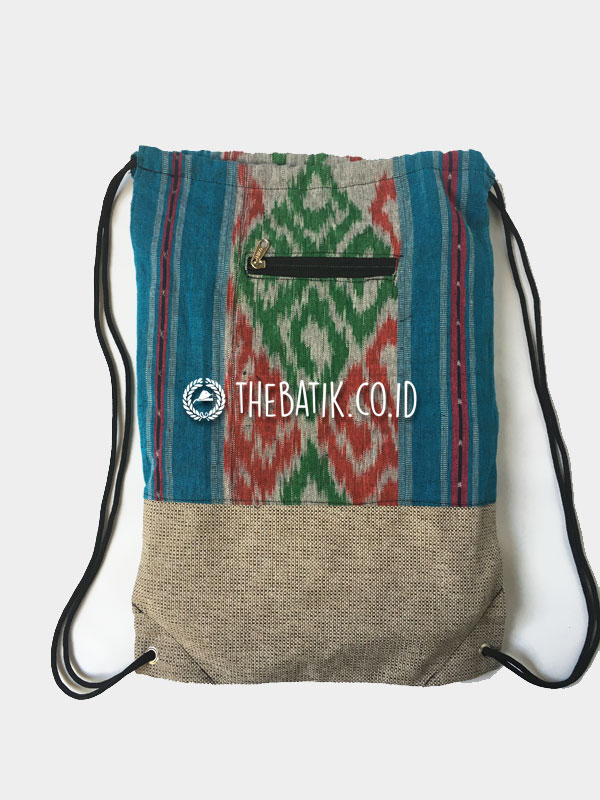 Souvenir Tas Serut Drawstring Bag Tenun Goni