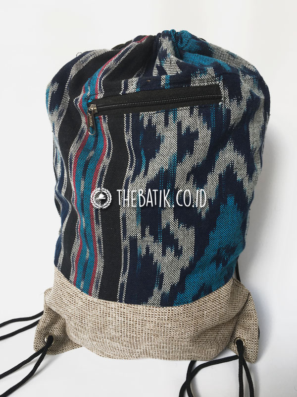 Souvenir Tas Serut Drawstring Bag Tenun Goni