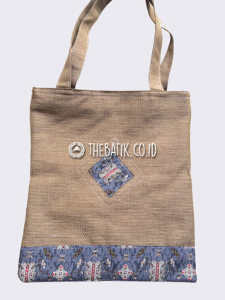 Totebag Goni Jute Burlap dengan Aksen Batik – Custom Design
