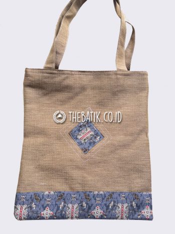 Totebag Goni Jute Burlap dengan Aksen Batik – Custom Design