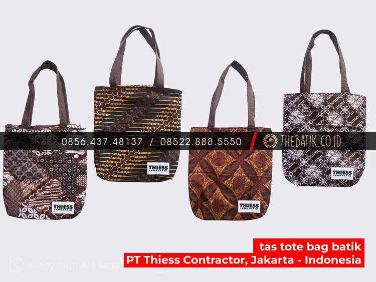 Tas Tote Bag Batik Souvenir PT THIESS CONTRACTOR INDONESIA