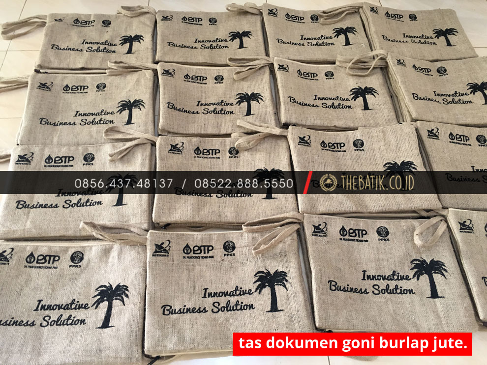 Souvenir Tas Document Holder Goni Burlap Jute