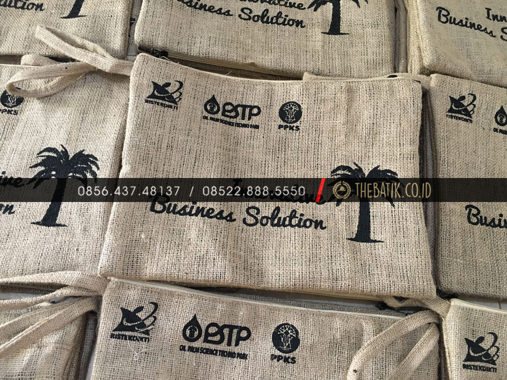 Souvenir Tas Document Holder Goni Burlap Jute