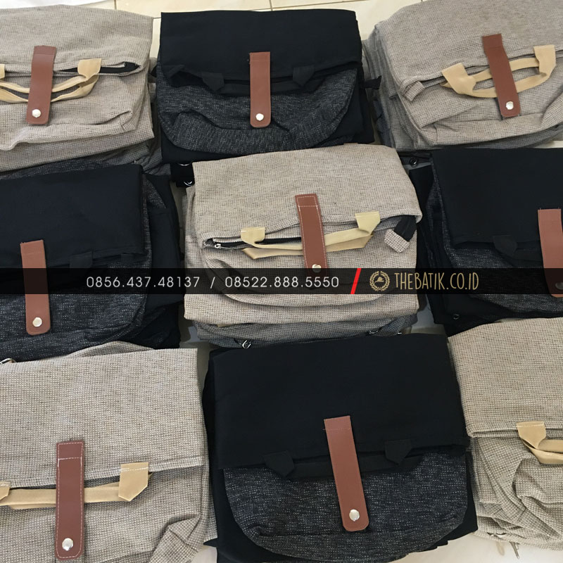 Souvenir Tas Selempang Seminar Unik Bahan Goni