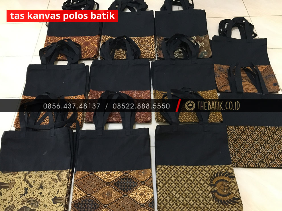Souvenir Tas Totebag Kanvas Variasi Batik Klasik