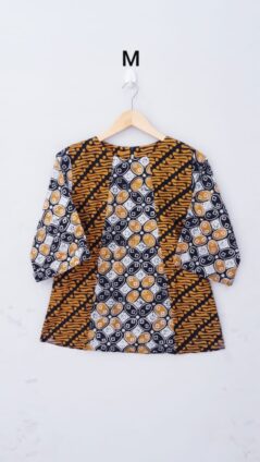 Baju Blus Kantor Batik Kombinasi Atasan Wanita