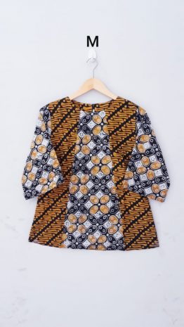 Baju Blus Kantor Batik Kombinasi Atasan Wanita