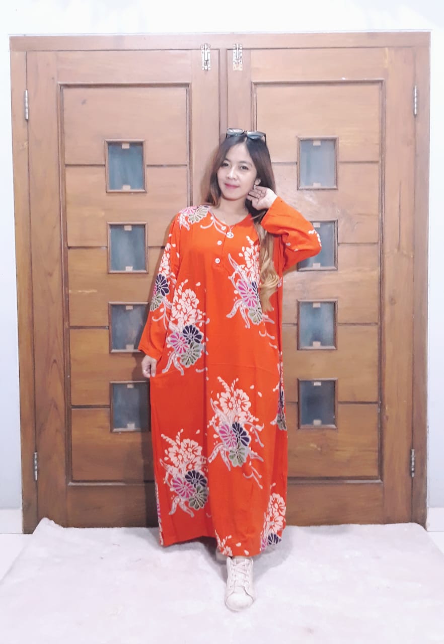  Jual  Baju Long Dress Batik  Jumbo  Busui Friendly THEBATIK 