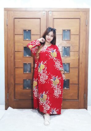 Baju Long Dress Batik Jumbo Busui Friendly