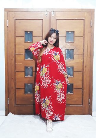 Baju Long Dress Batik Jumbo Busui Friendly
