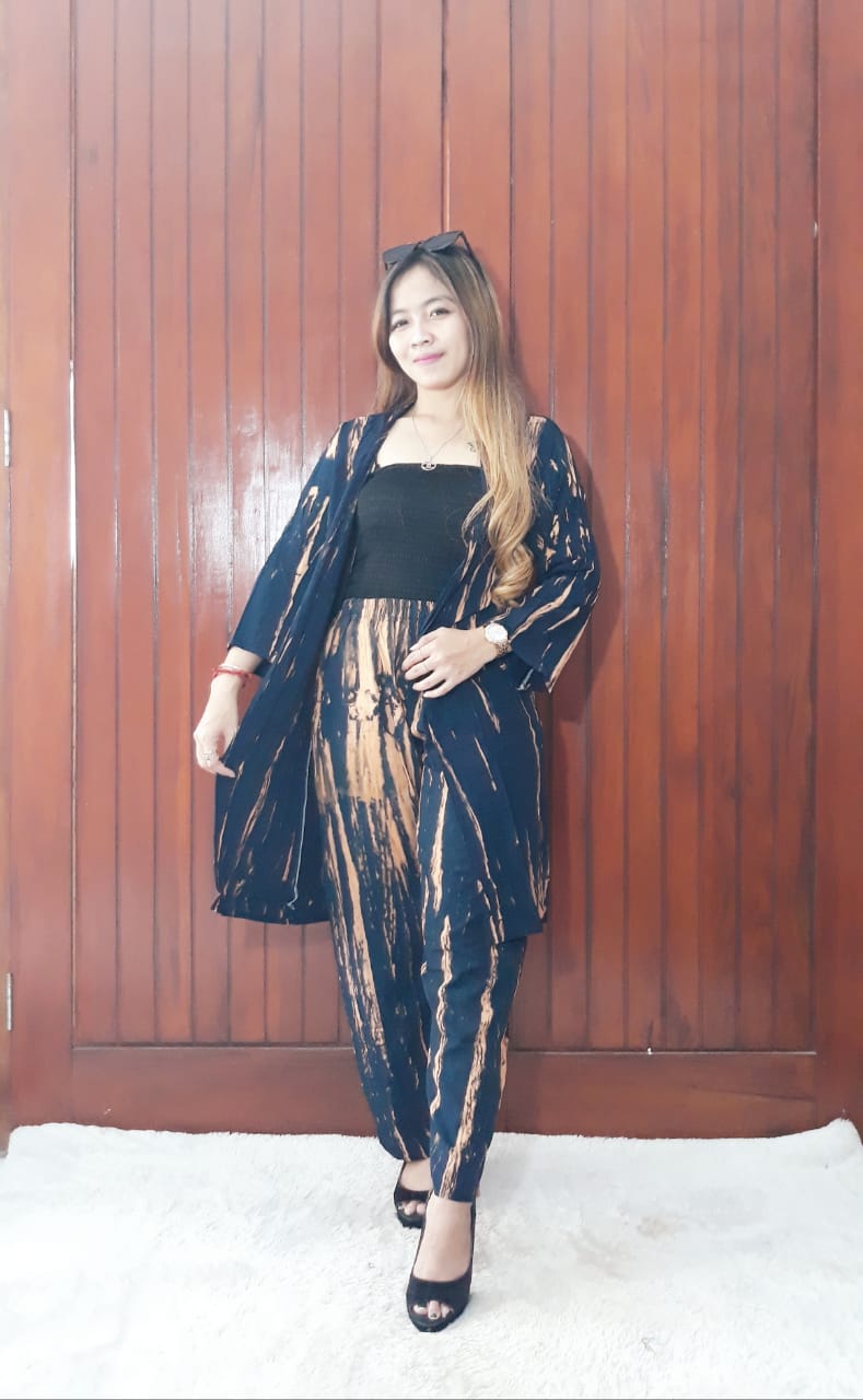 Baju One Set Tunik Tie Dye Kekinian Terbaru
