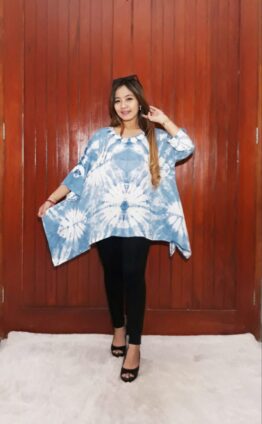 Blus Batik Sayap Shibori Santung Jumputan