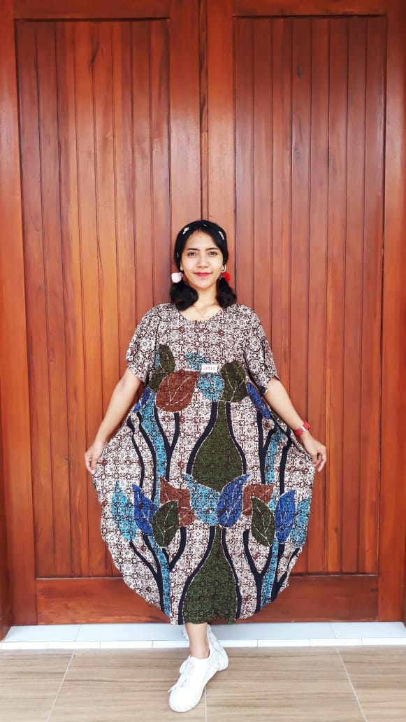 Daster Batik Pendek Motif Tulip Rayon Super