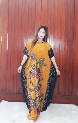 Longdress Batik Daster Tulis Bahan Santung