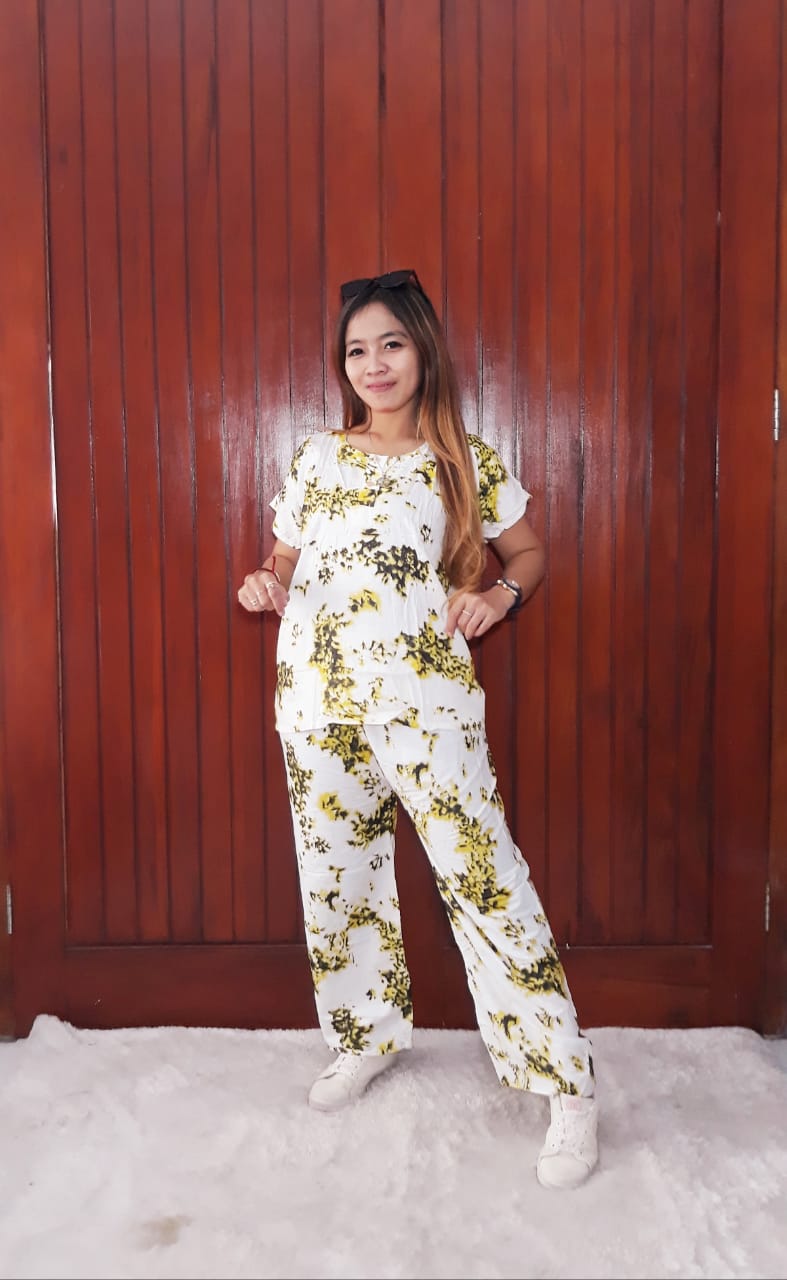 One Set Batik Celana Panjang Lengan Pendek