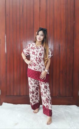 One Set Batik Setelan Wanita Celana Panjang