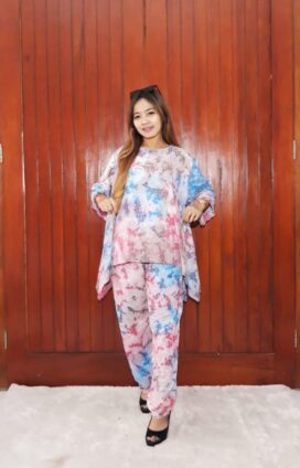 One Set Setelan Batik Blus Marble Super