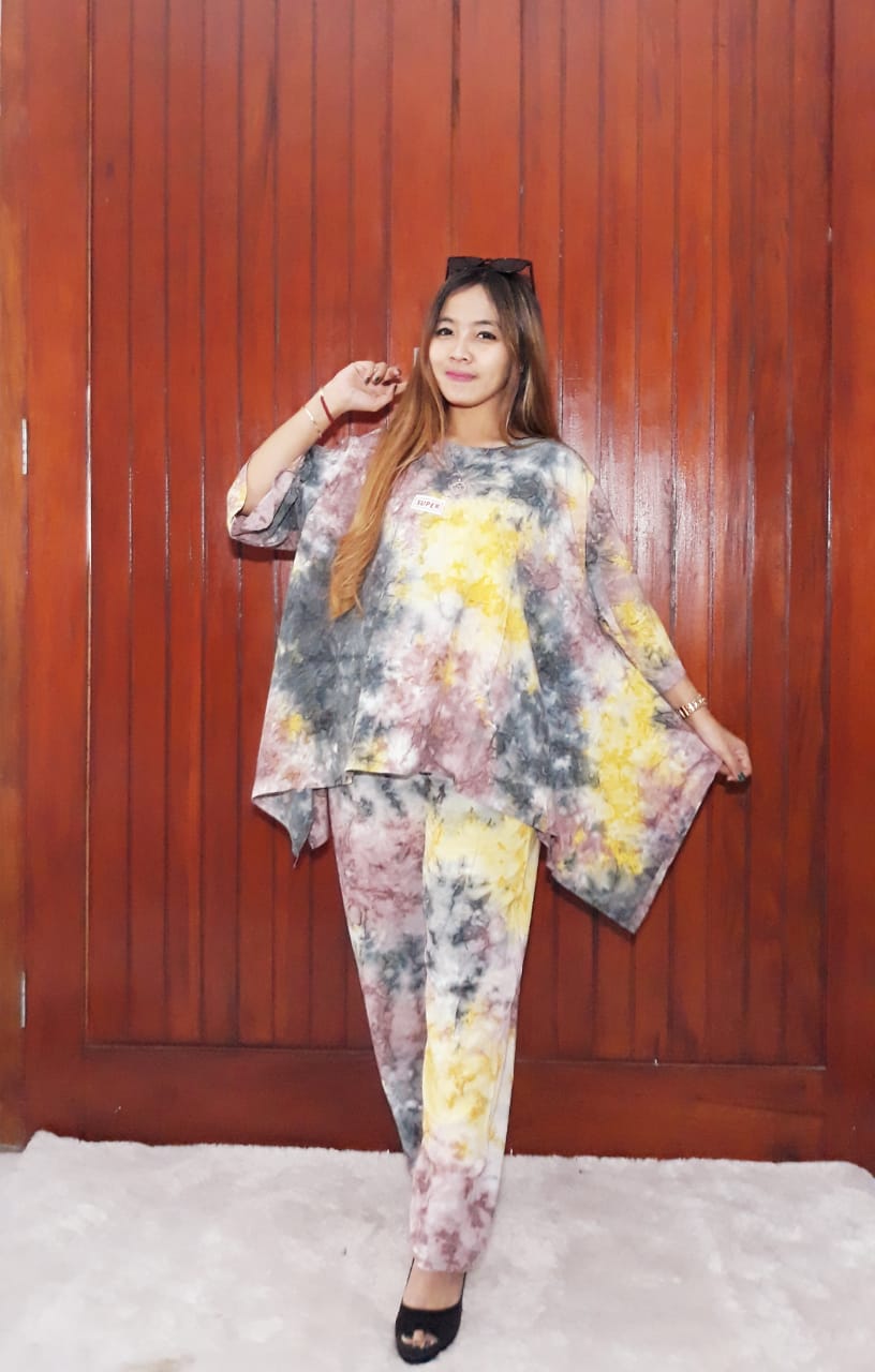 Setelan One Set Batik Panjang Bahan Rayon