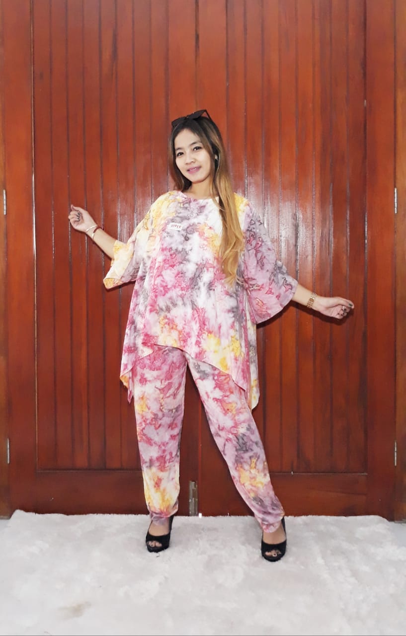 Setelan One Set Batik Panjang Bahan Rayon