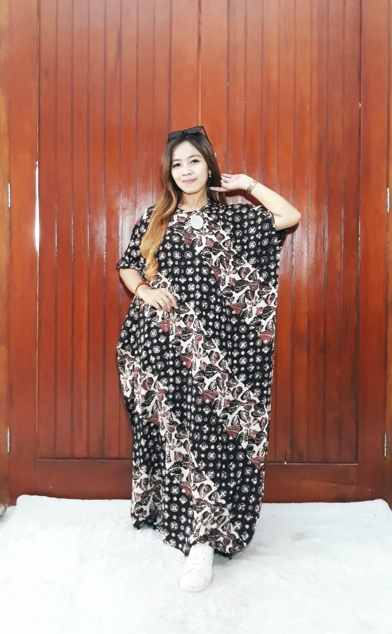 Baju Long Dress Batik Panjang Kelelawar Busui