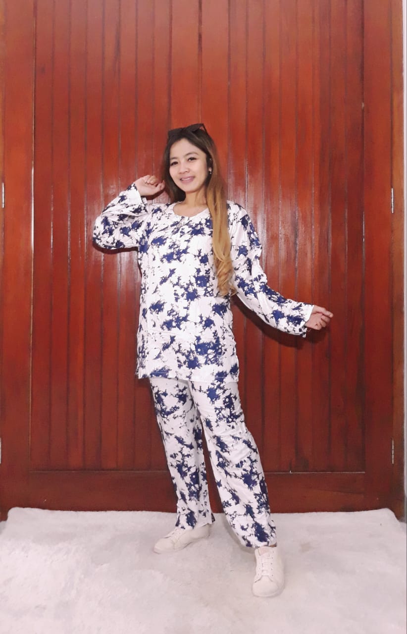 Baju Tidur One Set Piyama Putih Murah