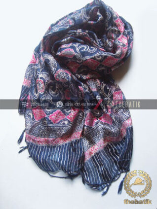 Silk Scarf Shawl Batik Art Indonesia Handmade