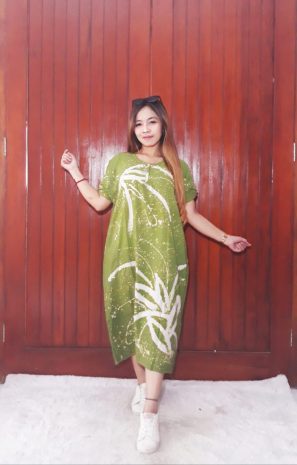 Daster Batik Jumbo Motif Ciprat Floral Adem