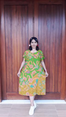 Daster Batik Pendek Ratu Busana Bouquet Floral