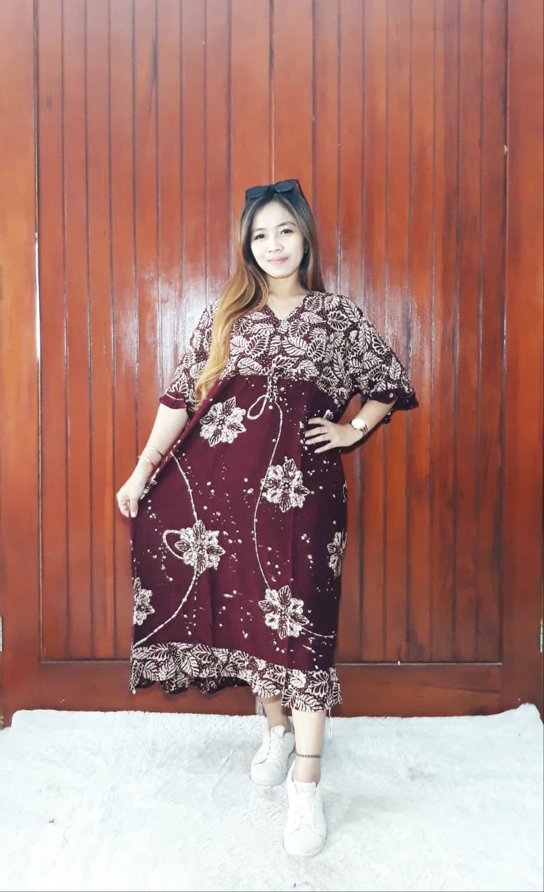 Daster Batik Santung Maura Lengan 3/4