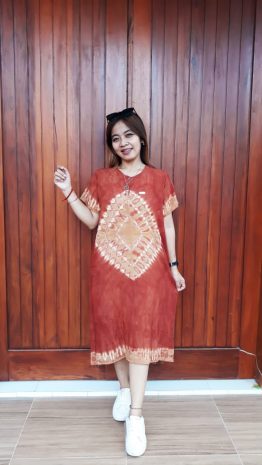 Daster Batik Shibori Jumputan Lengan Pendek
