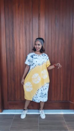 Daster Jumbo Bahan Kaos Batik Jumputan