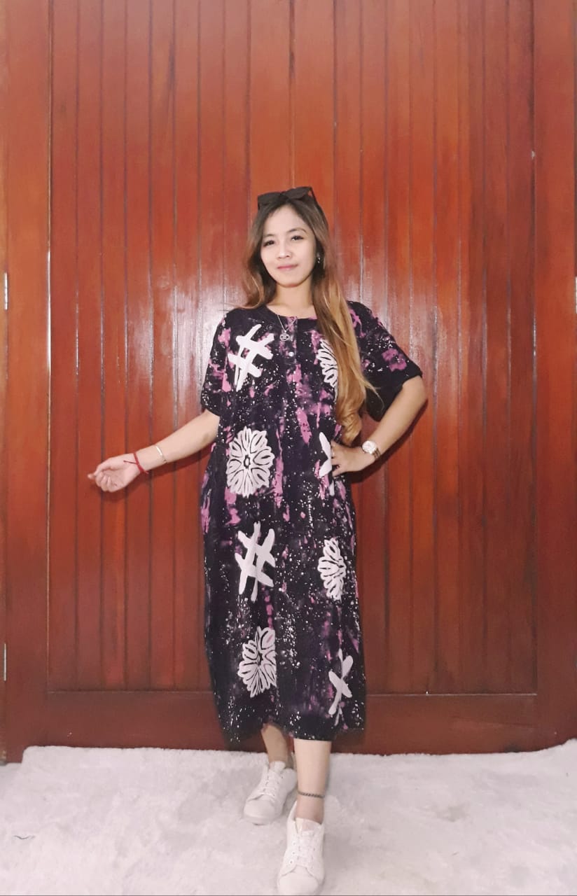 Daster Jumbo Batik Ciprat Bahan Santung Adem
