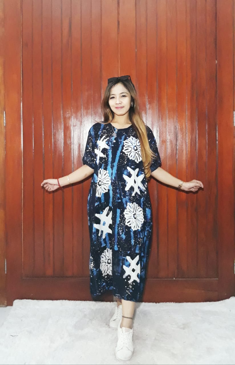 Daster Jumbo Batik Ciprat Bahan Santung Adem