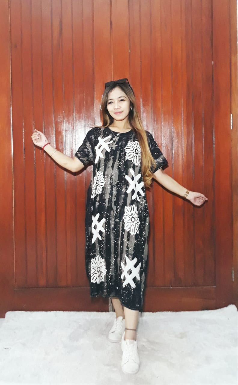 Daster Jumbo Batik Ciprat Bahan Santung Adem