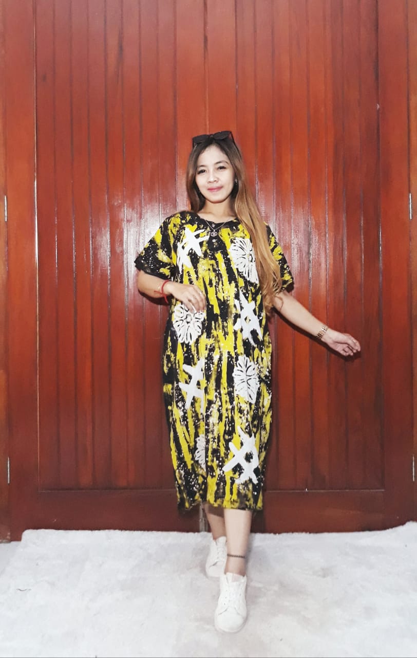 Daster Jumbo Batik Ciprat Bahan Santung Adem