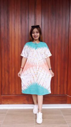 Daster Jumbo Batik Jumputan Bahan Kaos