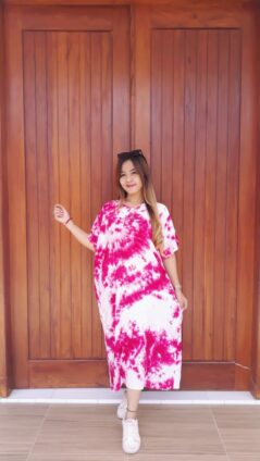 Daster Jumbo Batik Jumputan Bahan Santung