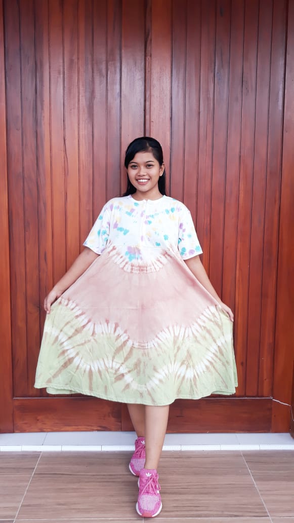 Daster Kaos Batik Jumputan Model Payung