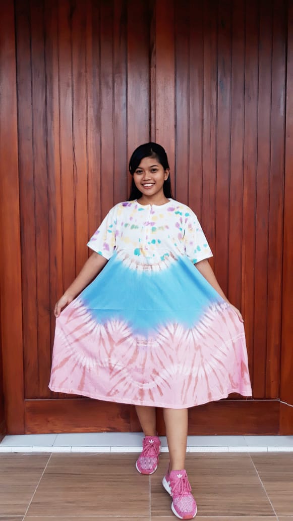 Daster Kaos Batik Jumputan Model Payung