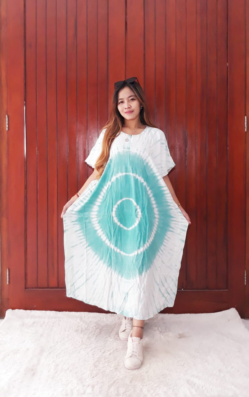 Daster Kelelawar Batik Jumputan Bahan Santung Adem