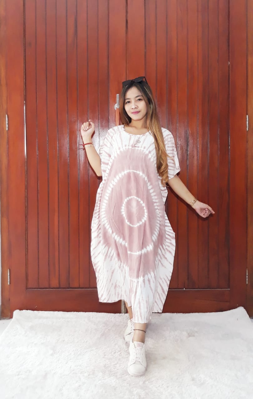 Daster Kelelawar Batik Jumputan Bahan Santung Adem