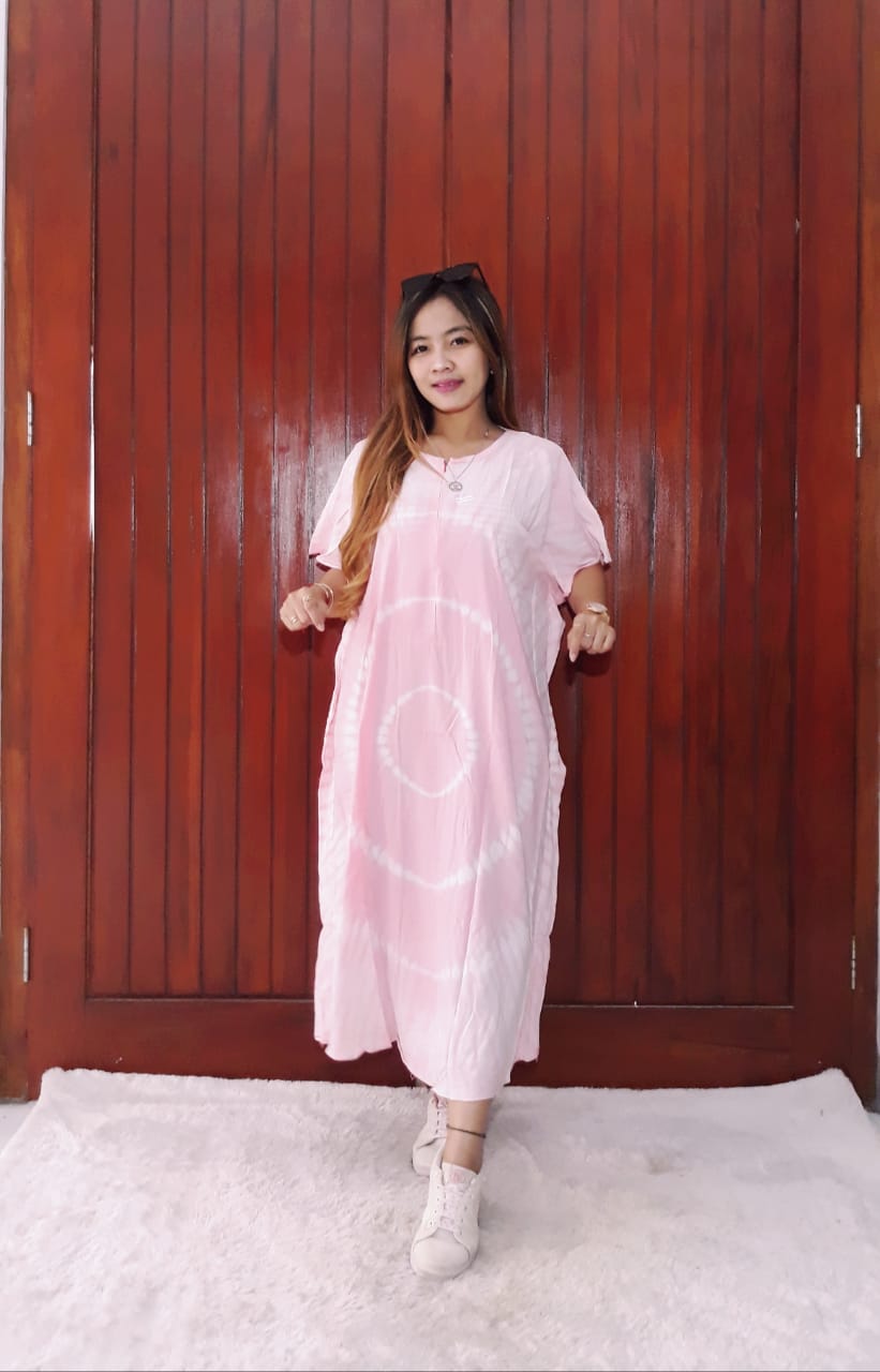 Daster Kelelawar Batik Jumputan Bahan Santung Adem