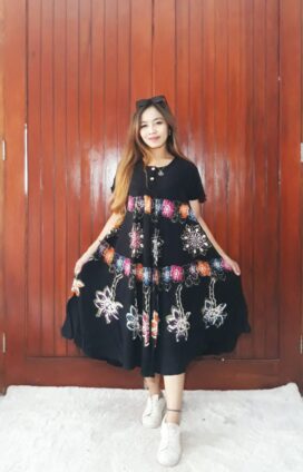 Daster Klok Payung Kancing Depan Busui Friendly